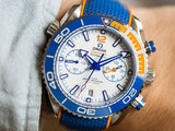 Omega Seamaster Planet Ocean 600M 45.5 mm, steel on rubber strap