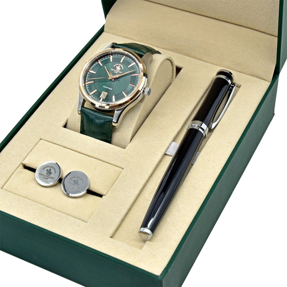 SANTA BARBARA MEN’S LEATHER WATCH SB.1.10507-5