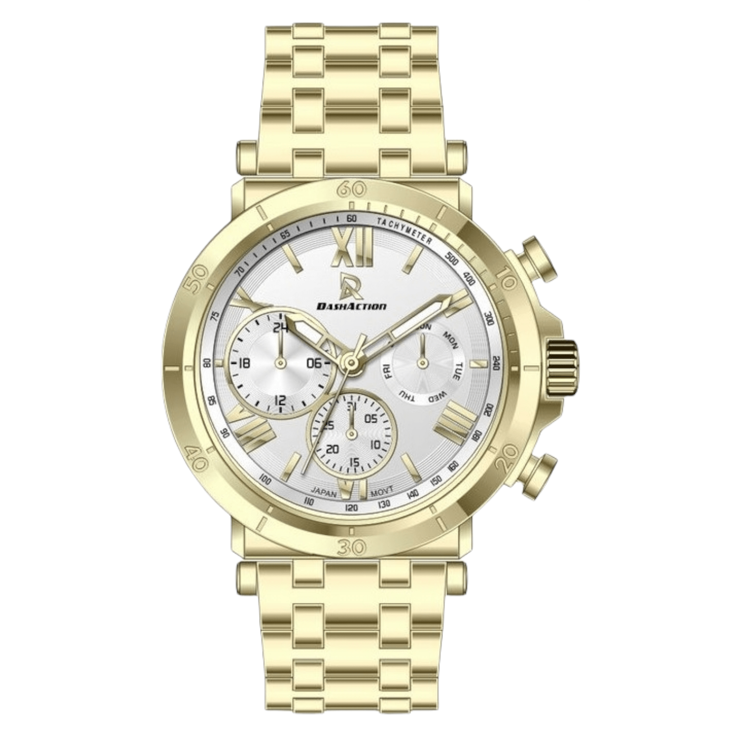 DASH ACTION Watch for Men’s Stainless Steel Analog Watch–D1934-G