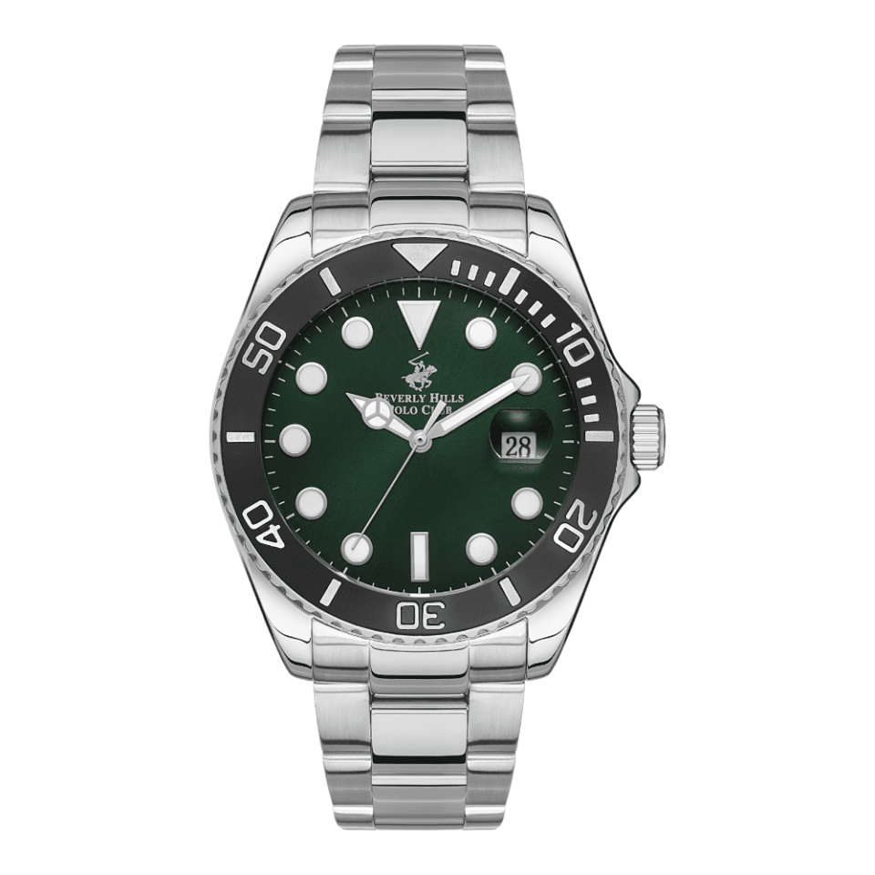 BEVERLY HILLS POLO CLUB Men’s Analog Green Dial Watch – BP3328X.370