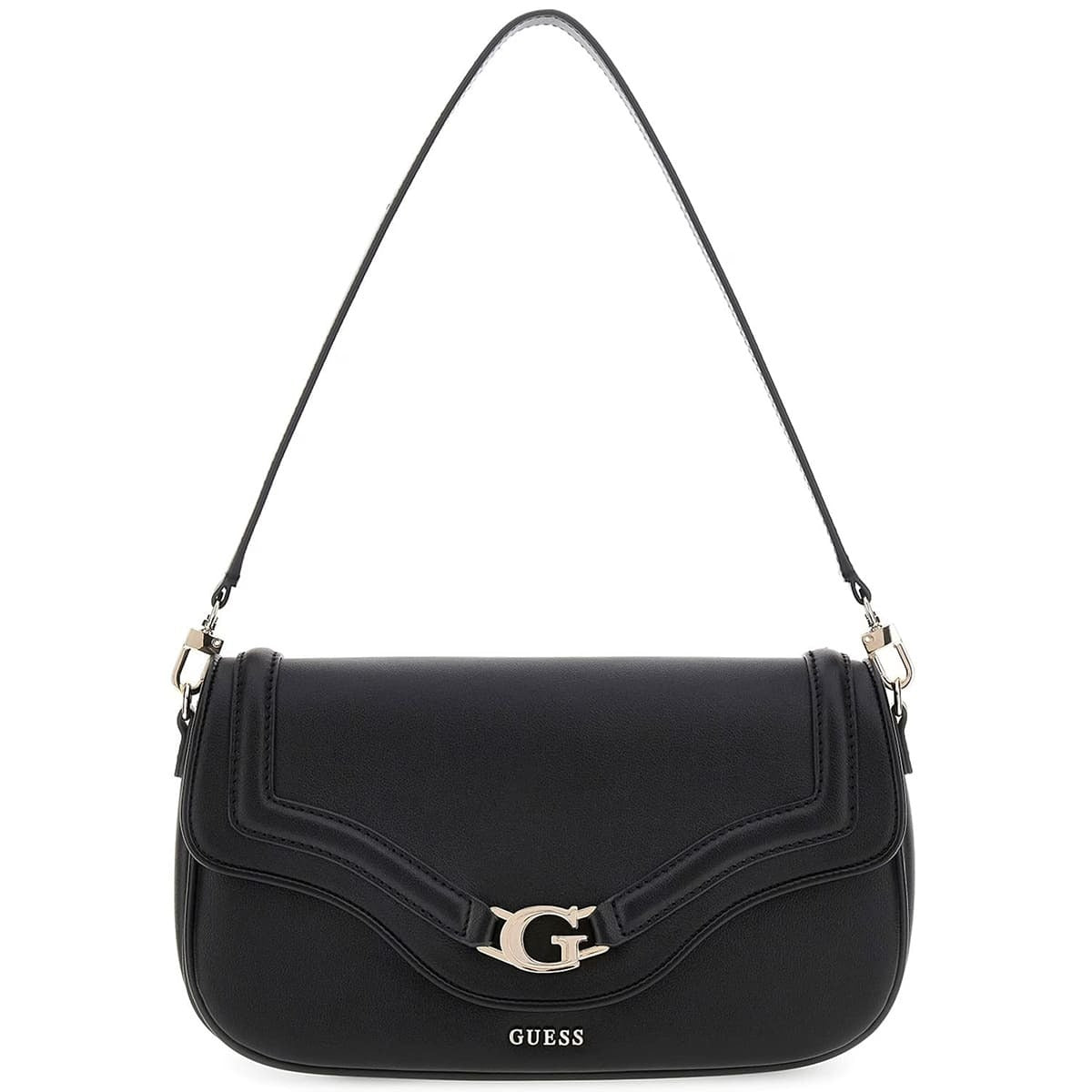 حقيبة يد نسائية سوداء من Guess ، حقيبة كتف Hwbg7993200