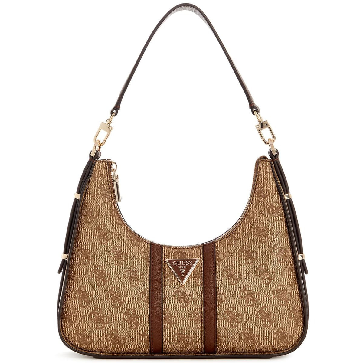 حقيبة كتف نسائية من جيس Guess ، لون بني فاتح ، شعار لاتيه ، موديل Hwsg9000180