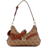 حقيبة كروسبودي نسائية من Guess بشعار جيس لاتيه ، لون بني فاتح ، رقم الموديل Hwsg7993730 Ltl