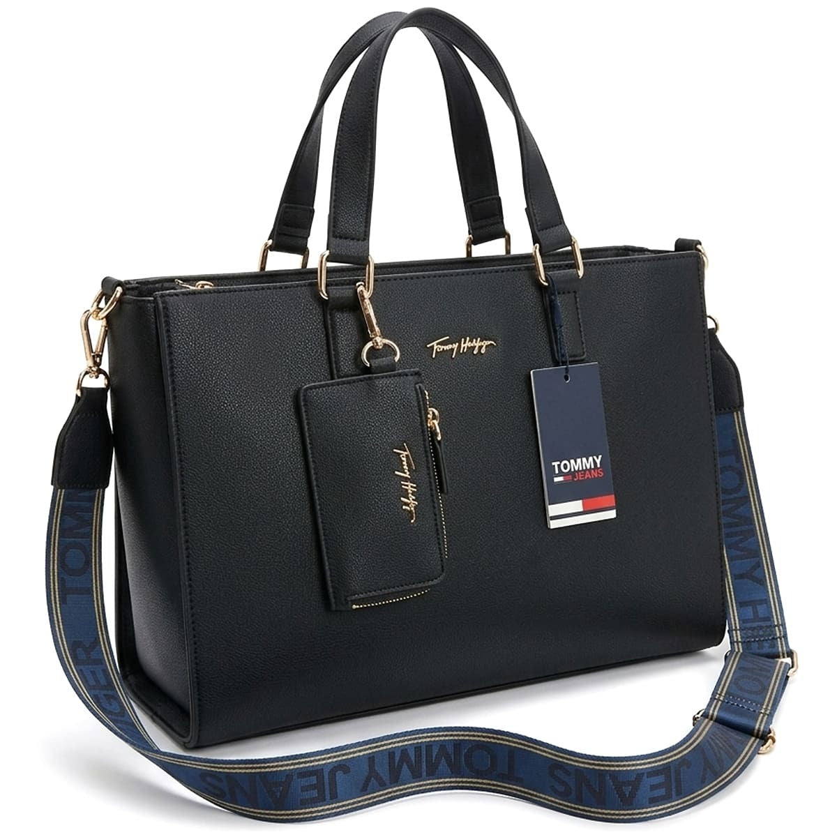 حقيبة يد نسائية سوداء من تومي هيلفيغر Aw0Aw11181