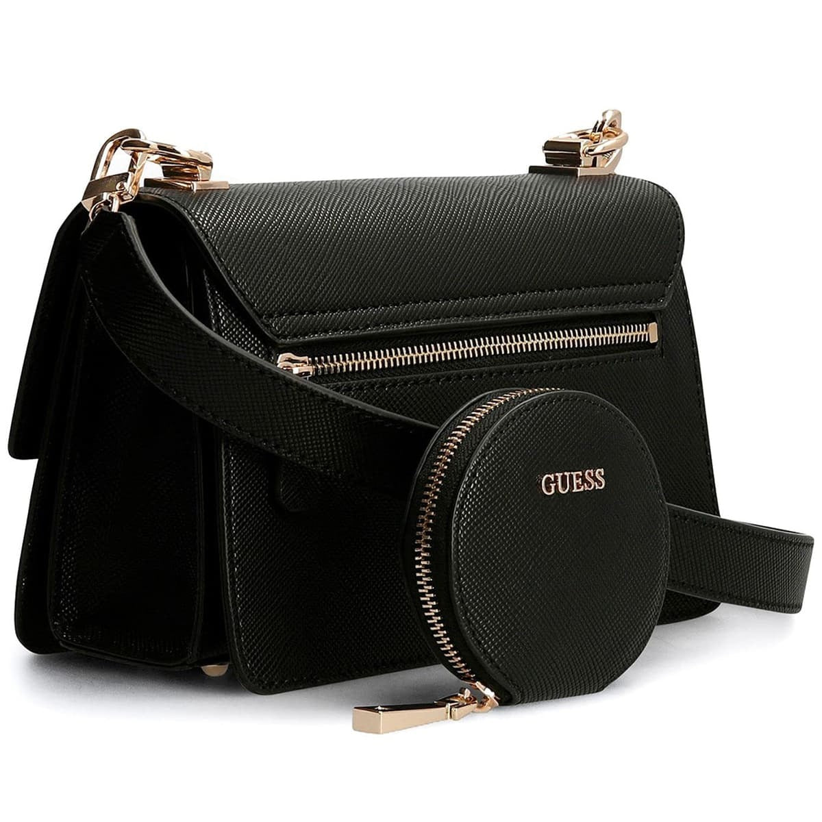 حقيبة كروسبودي نسائية سوداء من جيس Guess ، رقم الموديل Hwevg873719