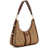 حقيبة كتف نسائية من جيس Guess ، لون بني فاتح ، شعار لاتيه ، موديل Hwsg9000180