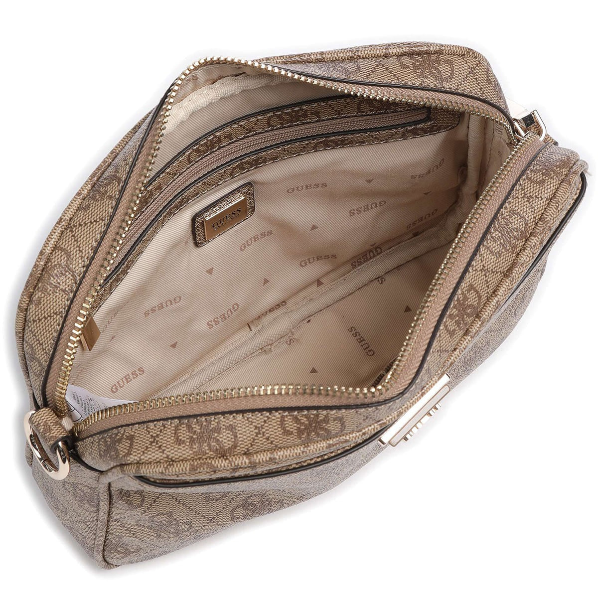 حقيبة كروس بودي نسائية من جيس Guess بلون بني لاتيه ، موديل Hwsg87 78140