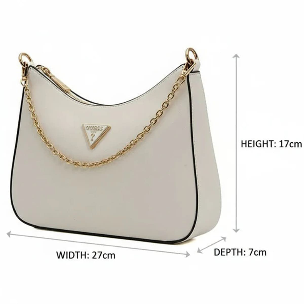 حقيبة كتف نسائية بيضاء من Guess ، موديل Hwzg78 79180