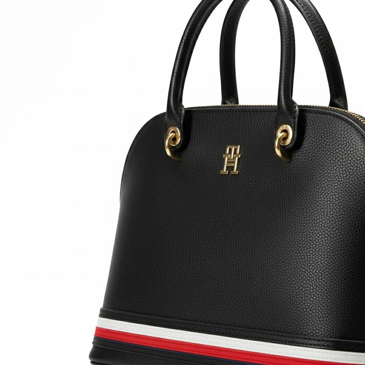 حقيبة كتف نسائية سوداء من تومي هيلفيغر Aw0Aw10453