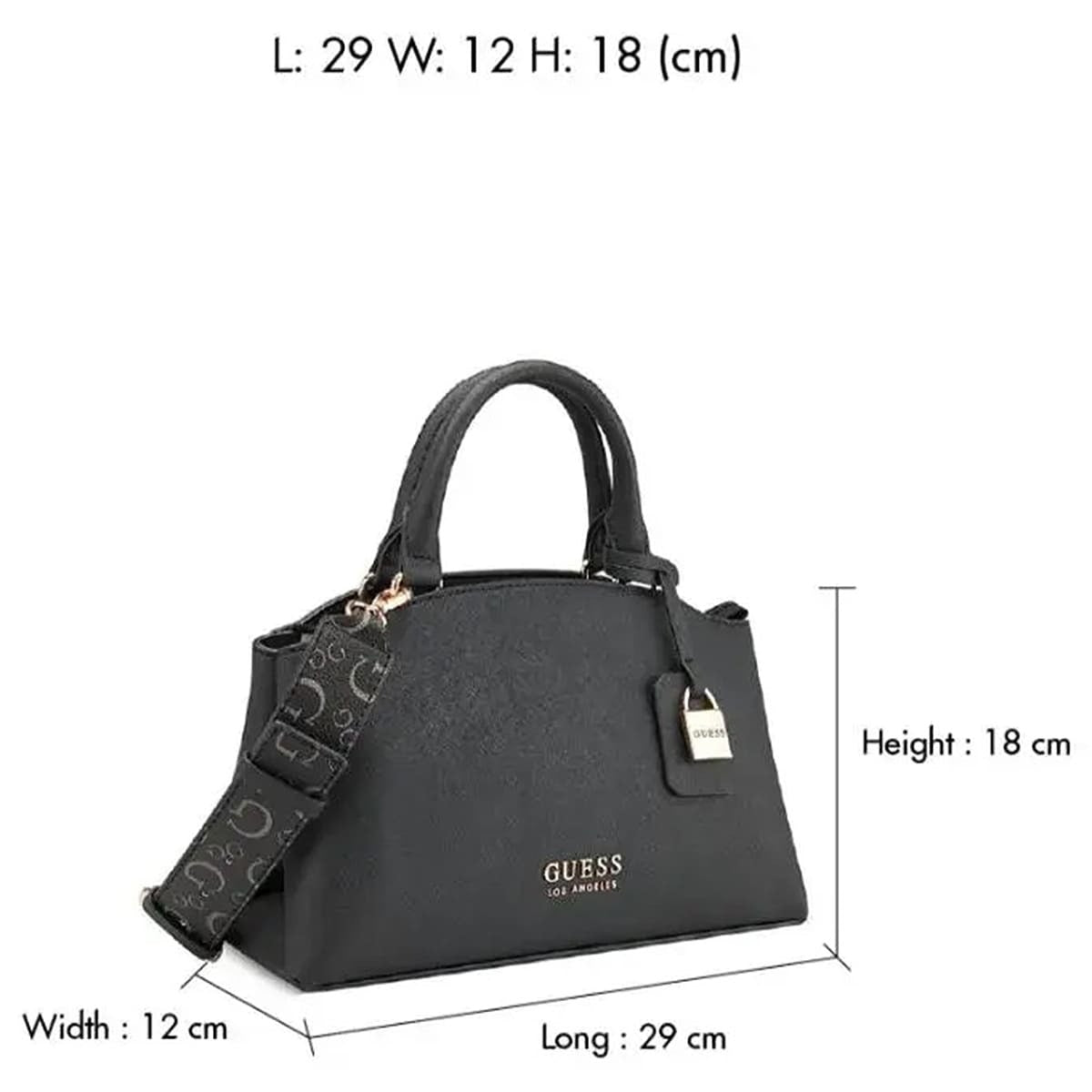 حقيبة يد نسائية سوداء من جيس Guess ، موديل SA917706