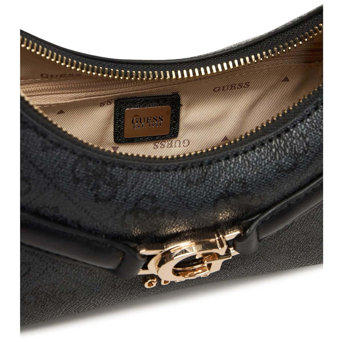 حقيبة كتف نسائية من جيس Guess باللون الأسود الفحمي Hwsg7993730 Clo