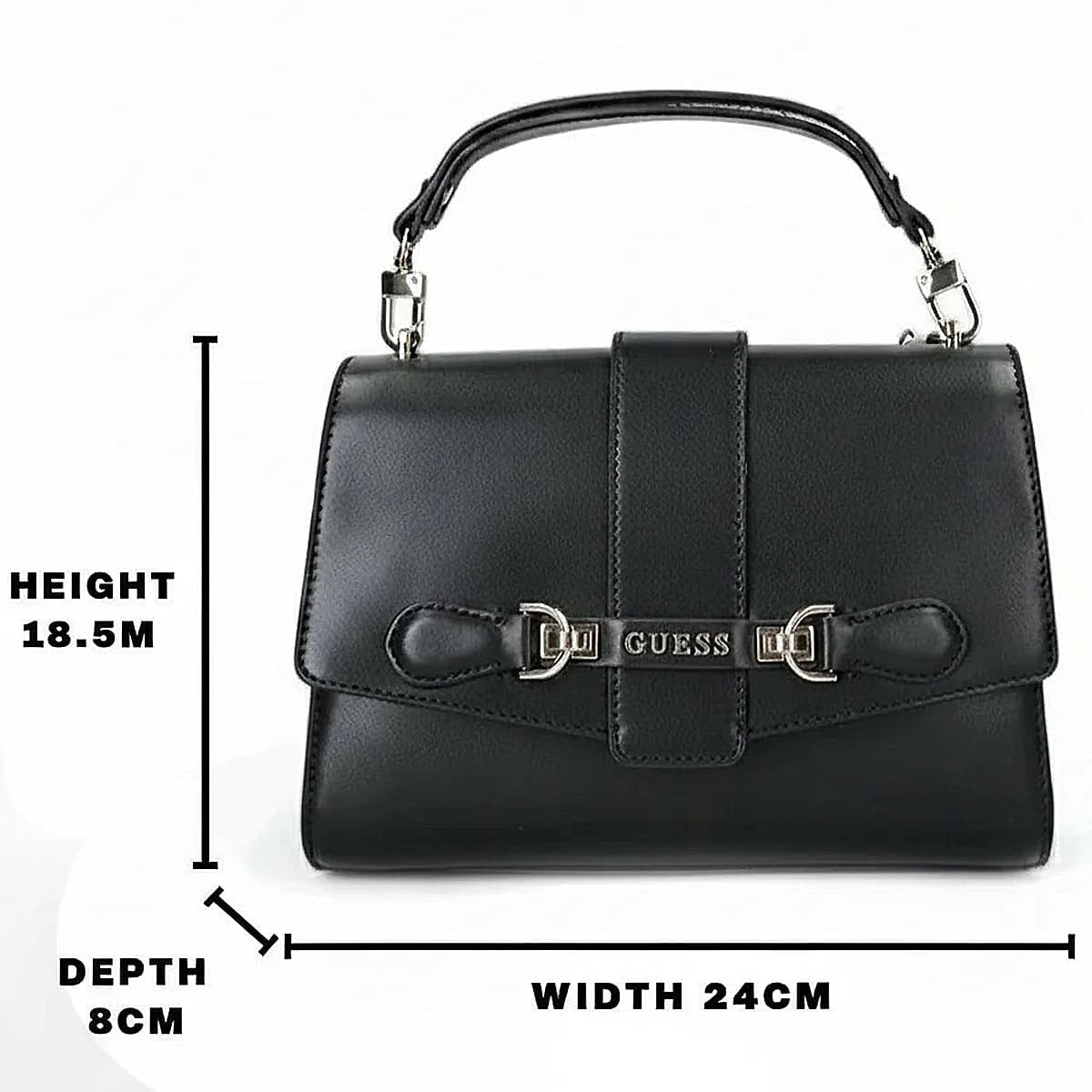 حقيبة يد نسائية سوداء من جيس Guess ، حقيبة كتف Hwvg95 00200