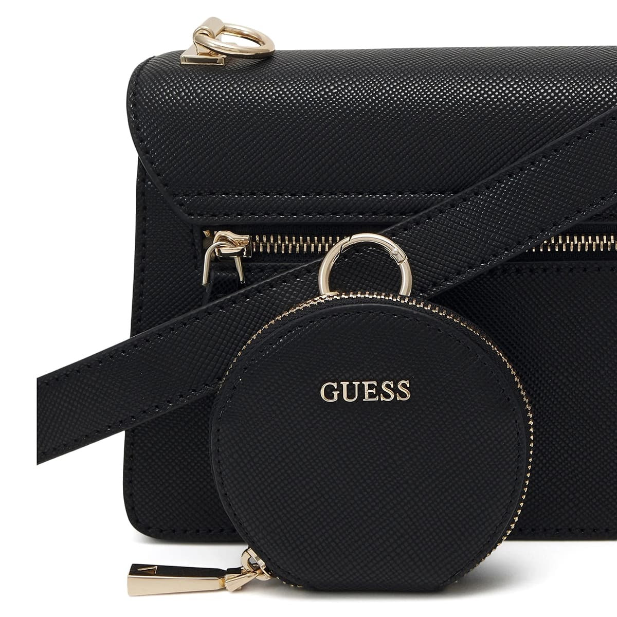 حقيبة كروسبودي نسائية سوداء من جيس Guess ، رقم الموديل Hwevg873719
