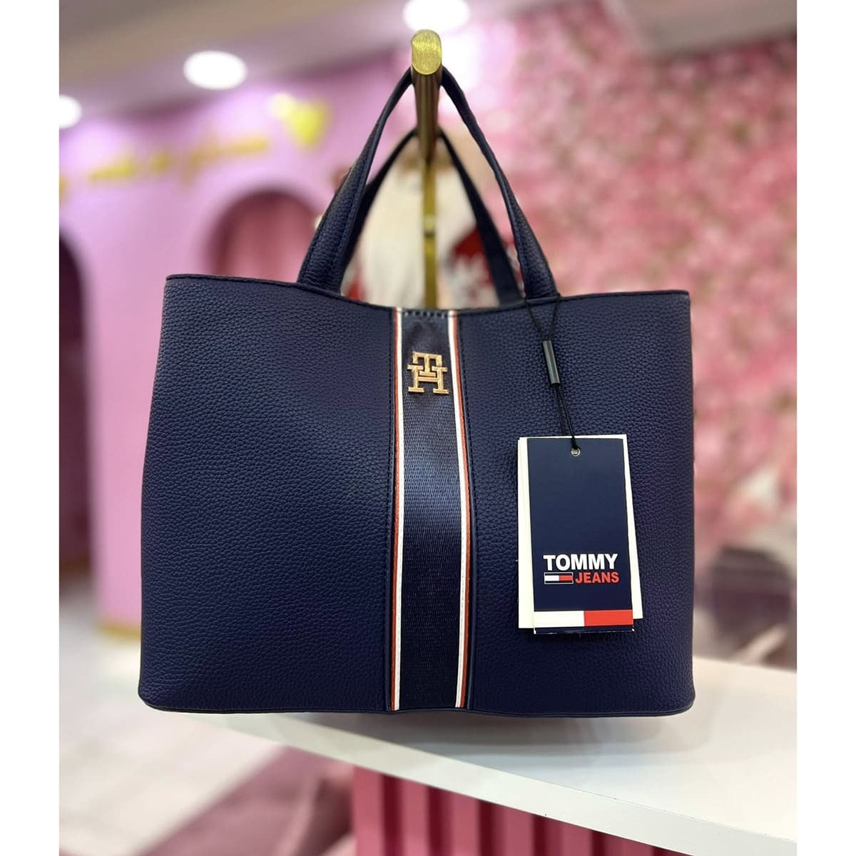 حقيبة يد نسائية زرقاء من تومي هيلفيغر Aw0Aw16873