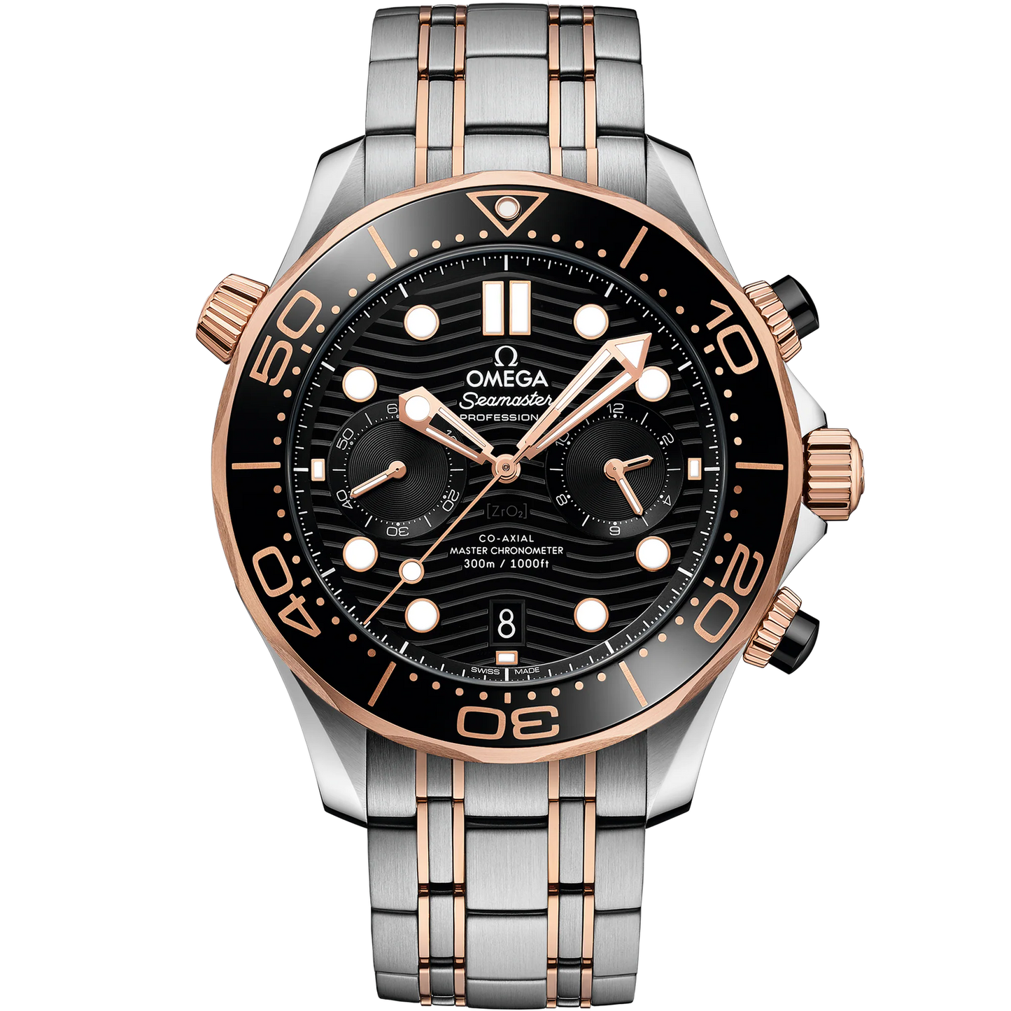 Omega Seamaster Diver 300M 44 mm steel ‑ Sedna gold on steel Sedna gold