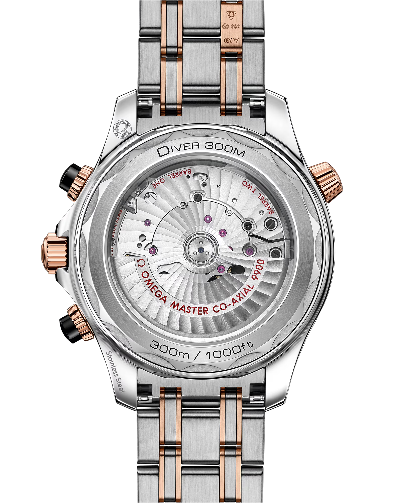 Omega Seamaster Diver 300M 44 mm steel ‑ Sedna gold on steel Sedna gold
