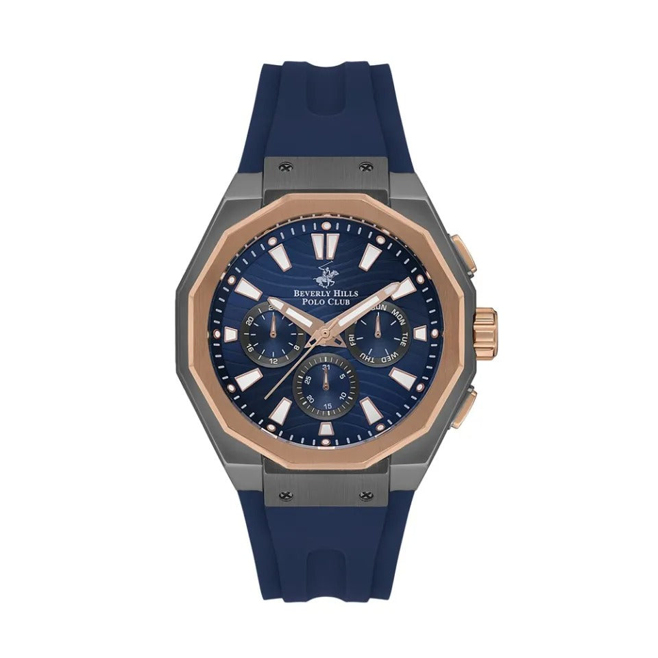 Beverly Hills Polo Club Men’s Multi Function Blue Dial Watch – BP3557X.899