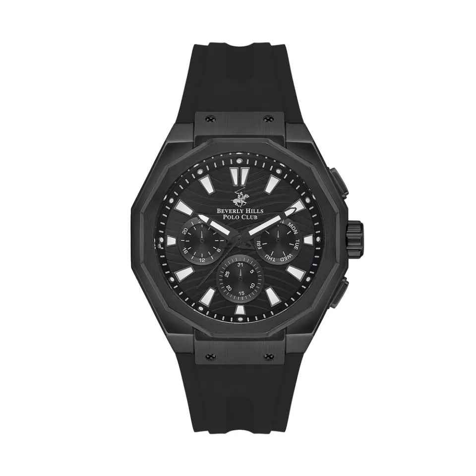 Beverly Hills Polo Club Men’s Multi Function Black Dial Watch – BP3557X.651