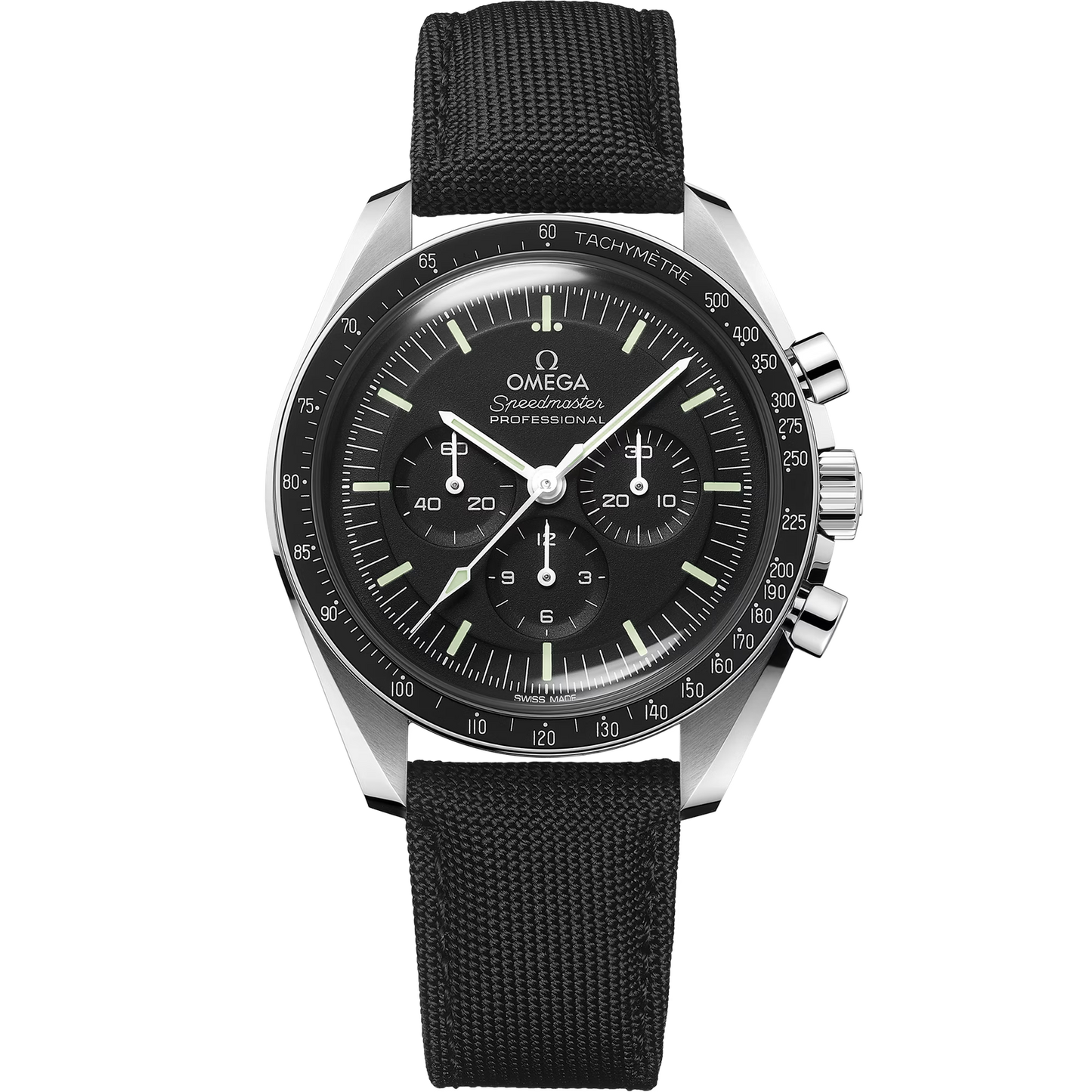 Omega Speedmaster Moonwatch Professional 42 mm, steel on coated nylon fabric strap