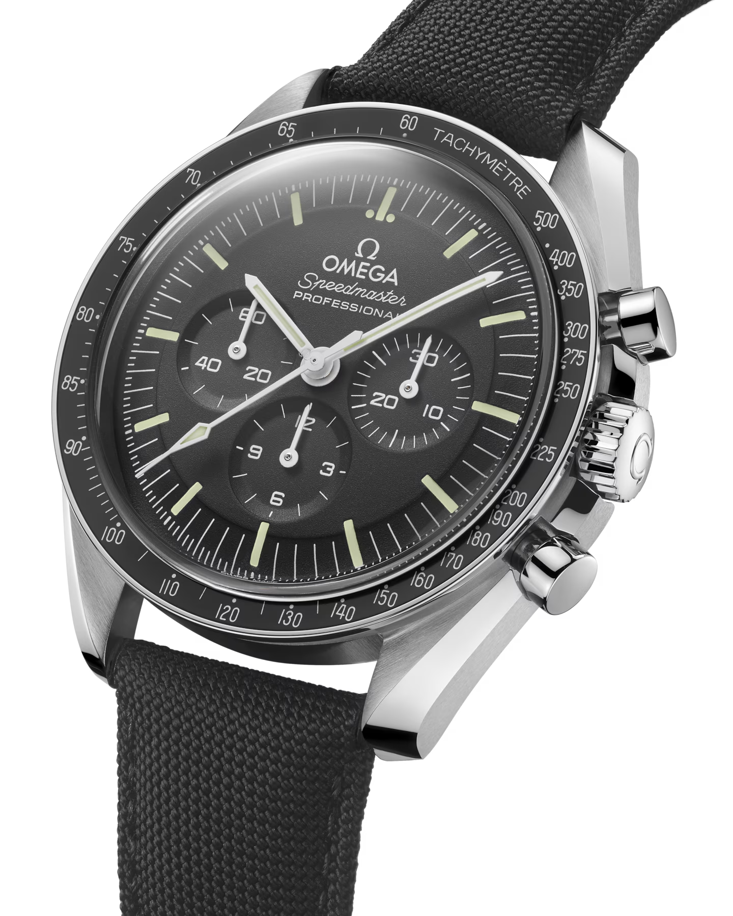 Omega Speedmaster Moonwatch Professional 42 mm, steel on coated nylon fabric strap