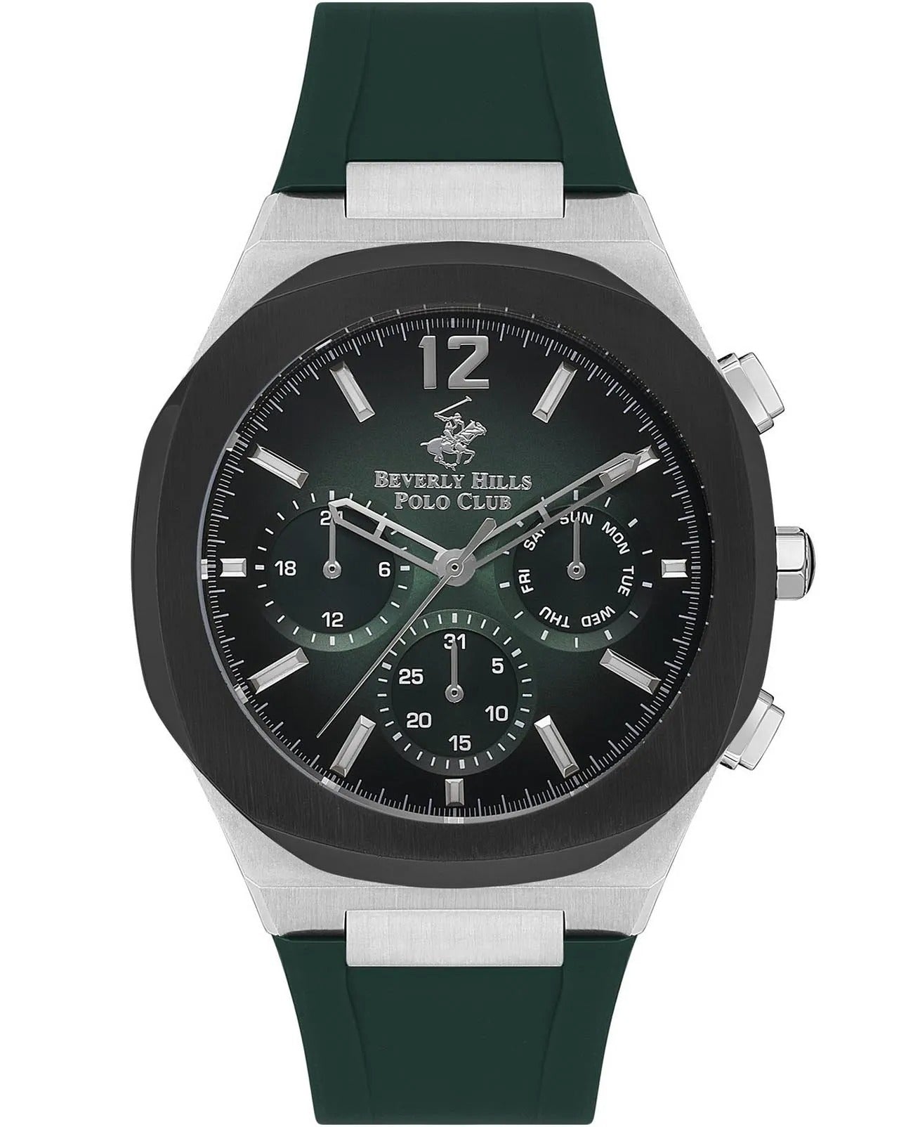 Beverly Hills Polo Club Men’s Multi Function Green Dial Watch – BP3539X.375