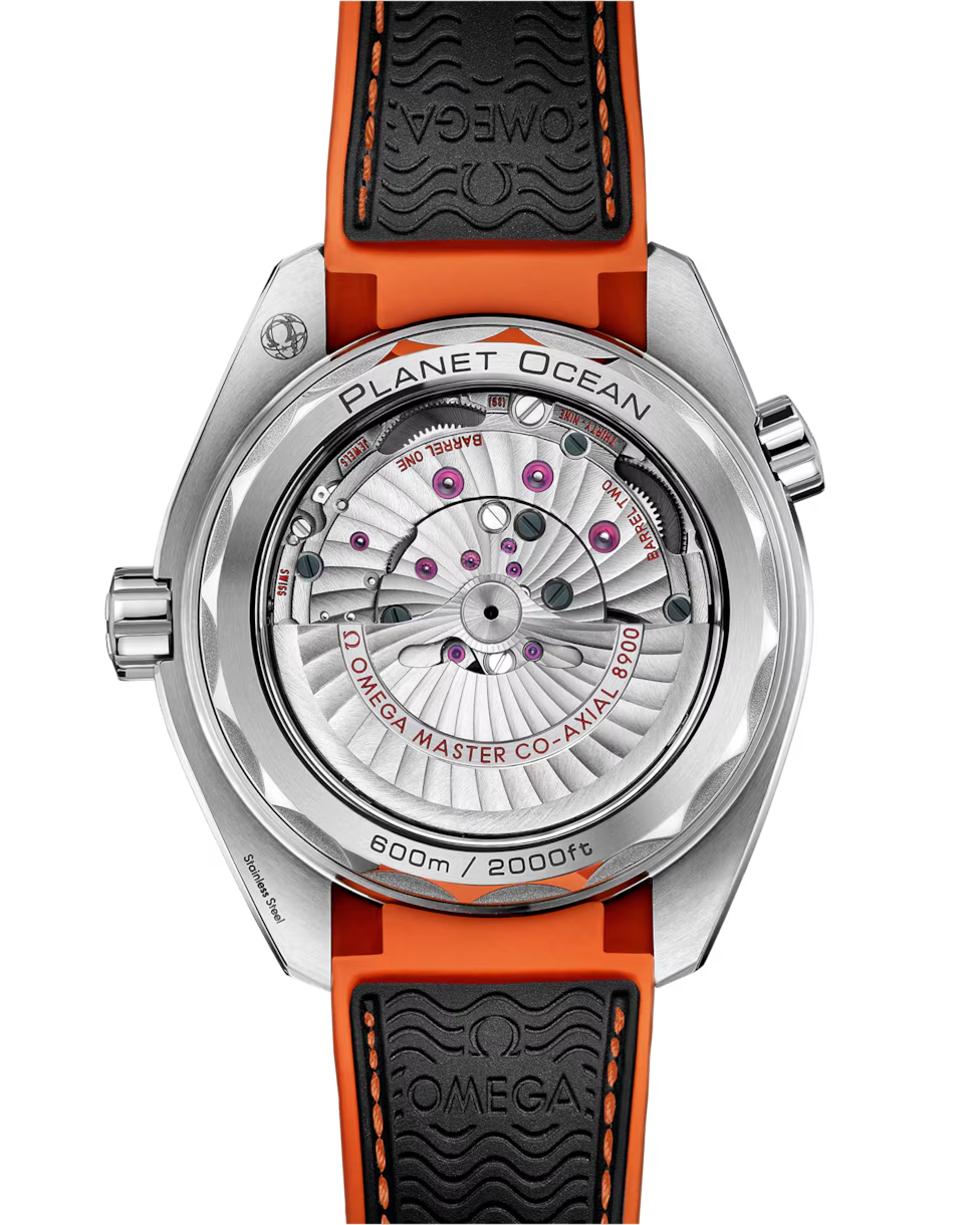 Omega Seamaster Planet Ocean 600M 43.5 mm, steel on rubber strap