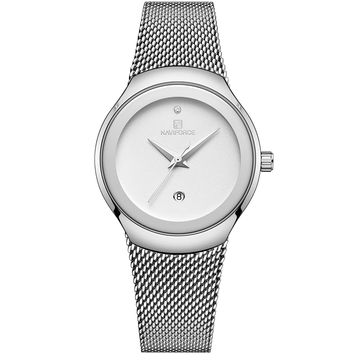 ساعة نافي فورس حريمي NF5004-S-W