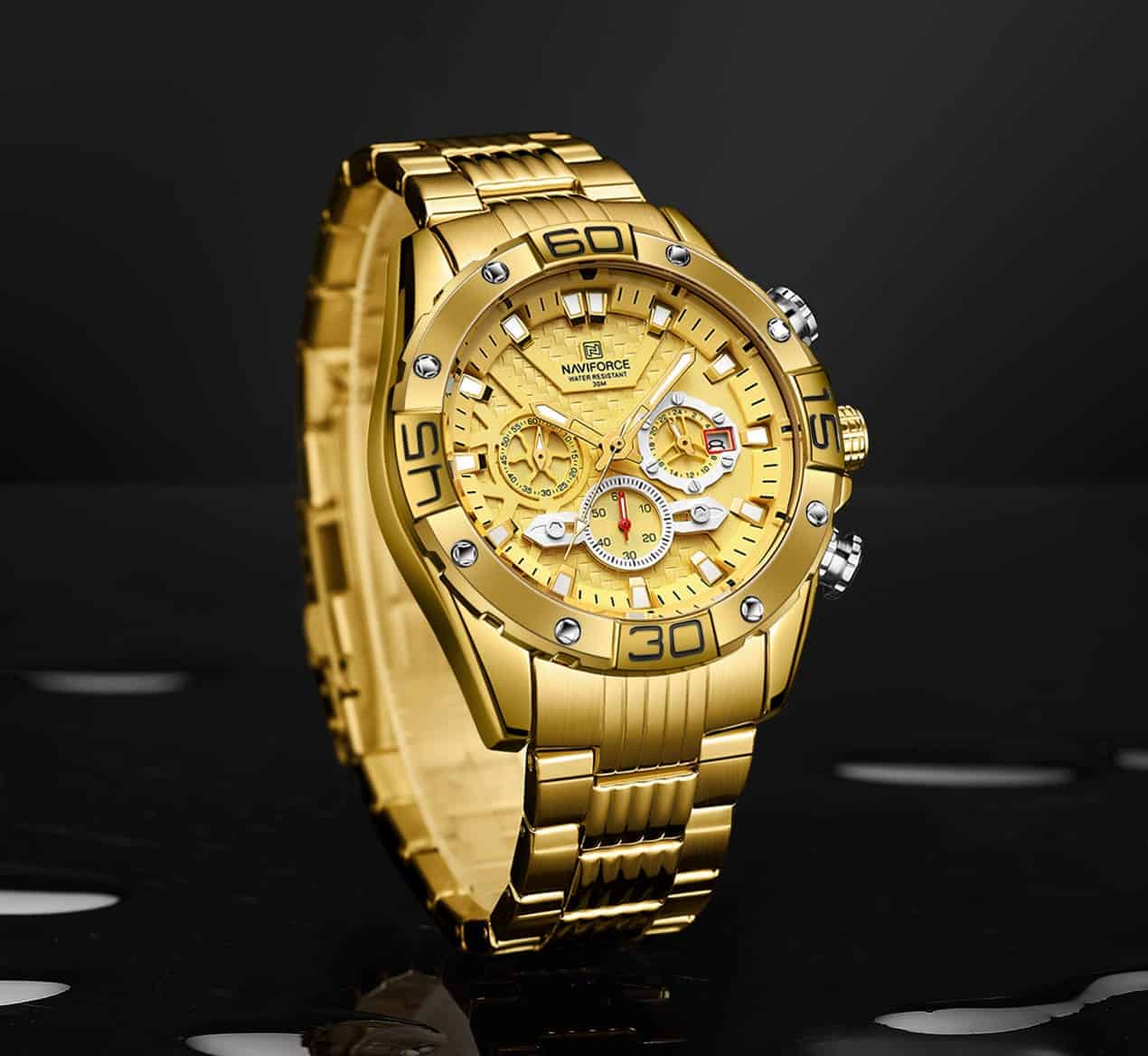 ساعة نافي فورس رجالي NF8019S-G-G