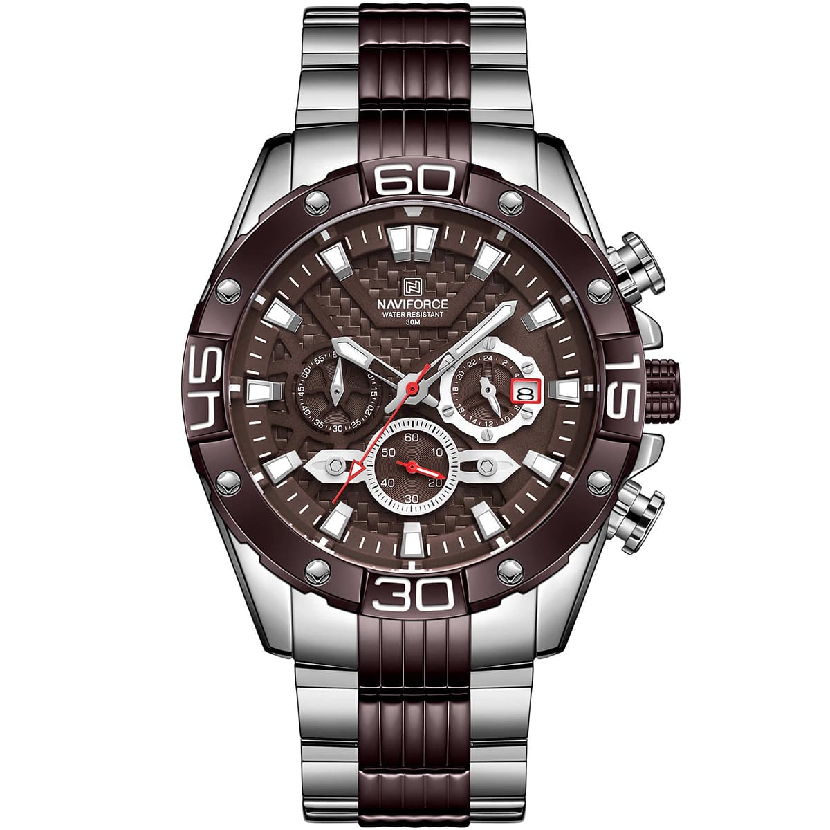 ساعة نافي فورس رجالي NF8019S-S-CE