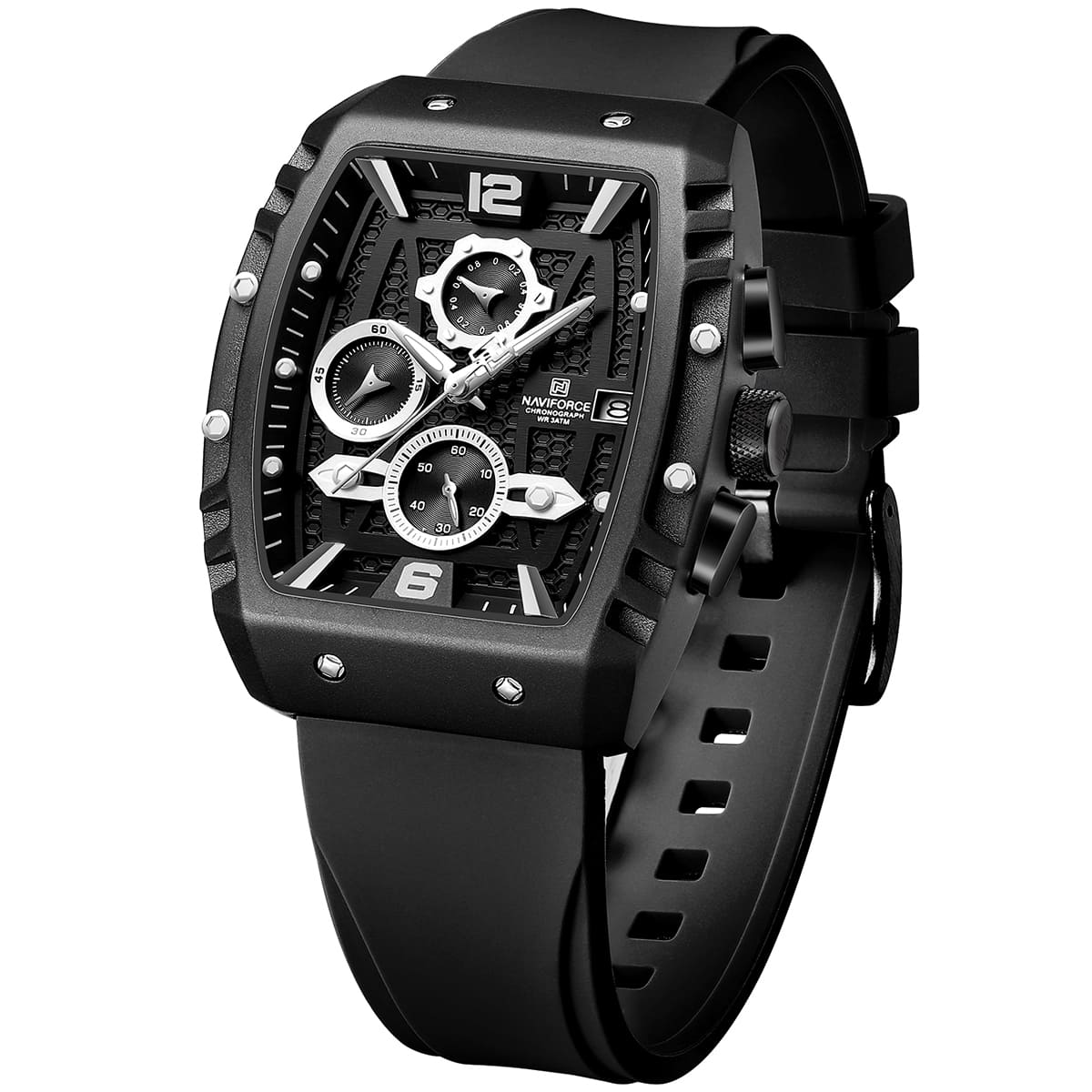 ساعة نافي فورس للرجال NF8025-B-W-B
