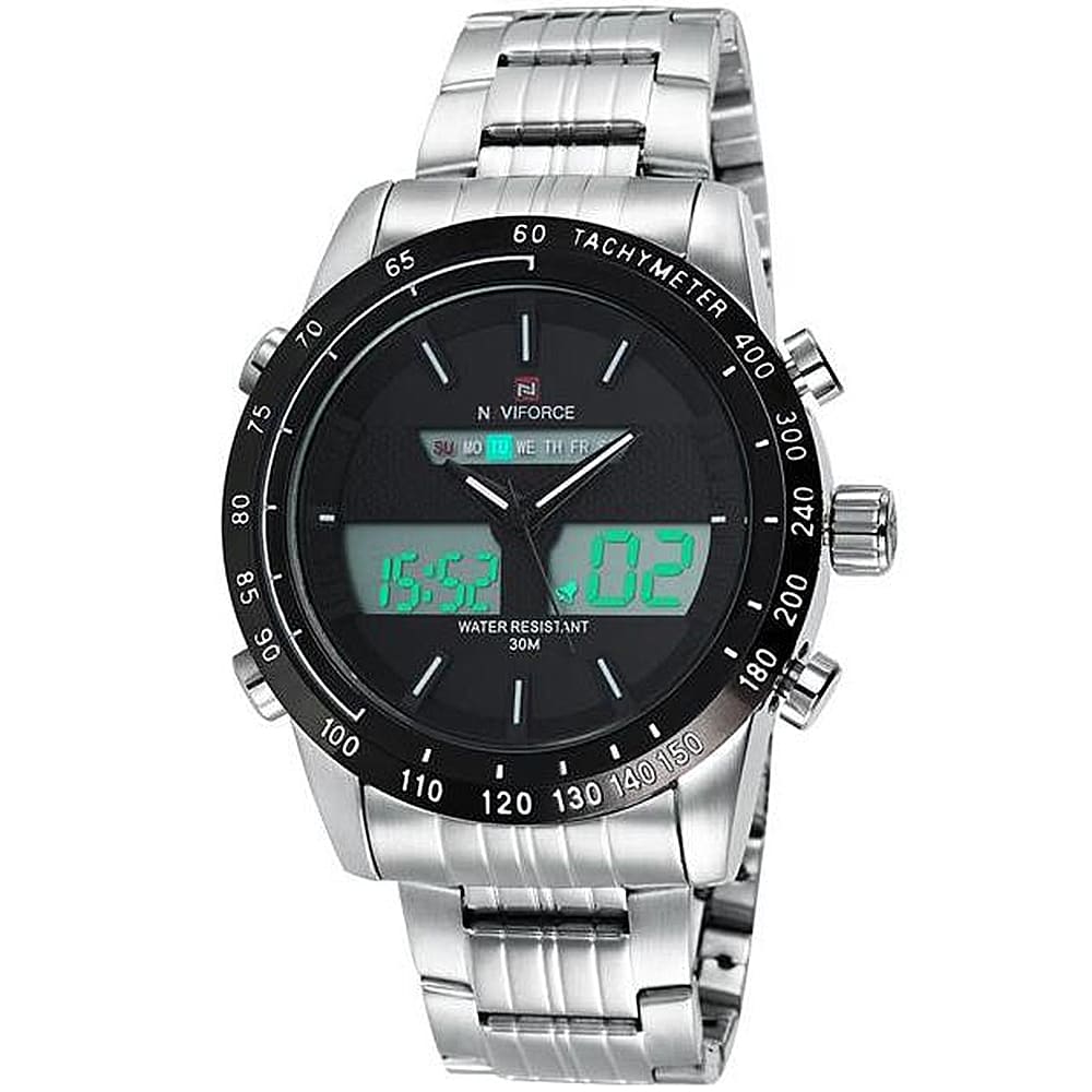 ساعة نافي فورس رجالي NF9024-S-B-W