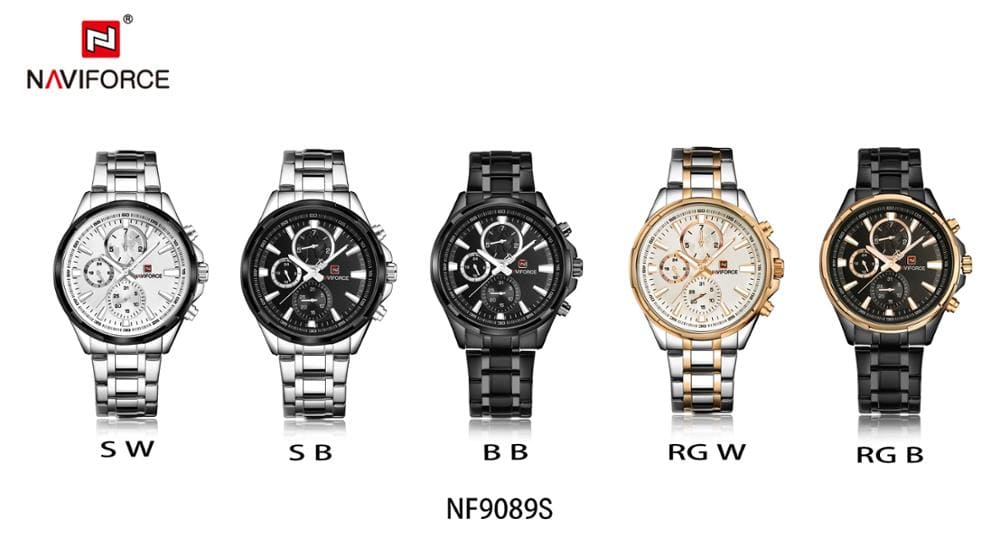 ساعة نافي فورس رجالي NF9089S-S-B
