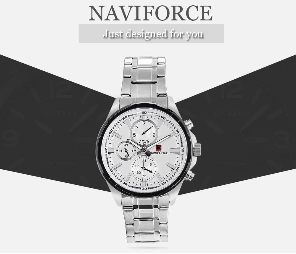 ساعة نافي فورس رجالي NF9089S-S-W