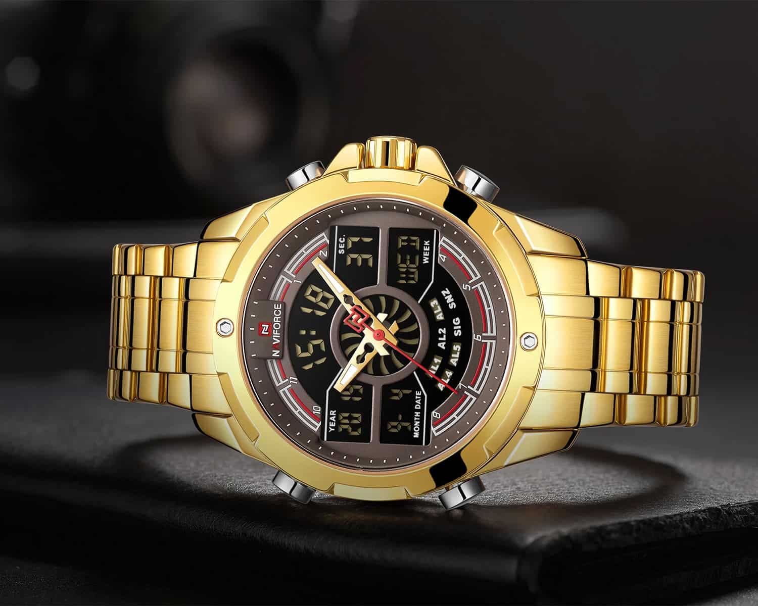ساعة نافي فورس رجالي NF9170-G-CE