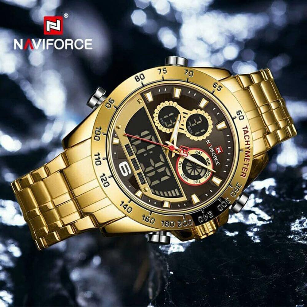 ساعة نافي فورس رجالي NF9188-G-G-G