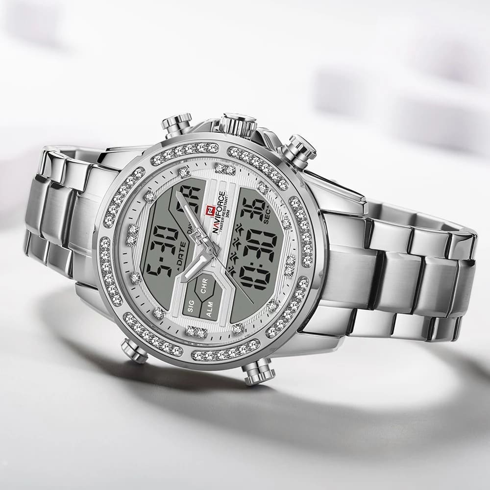 ساعة نافي فورس رجالي NF9190-S-W