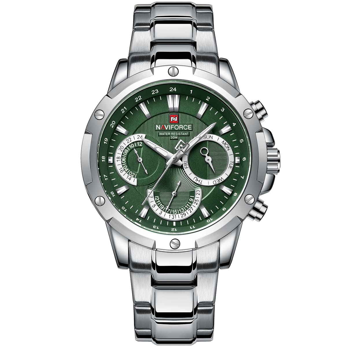 ساعة نافي فورس رجالي NF9196S-S-GN