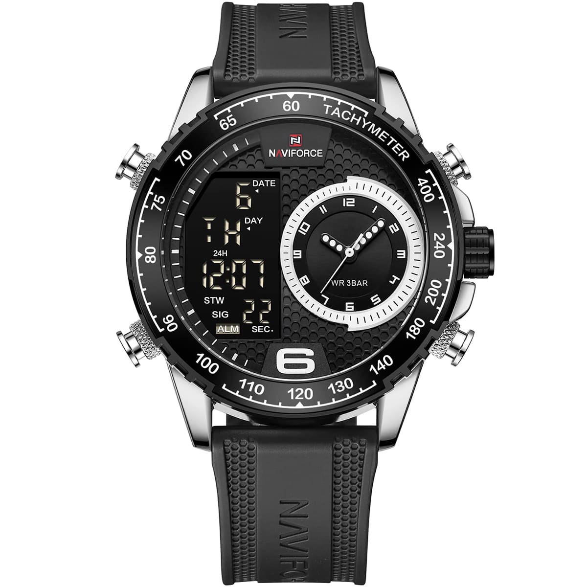 ساعة نافي فورس رجالي NF9199T-S-W-B