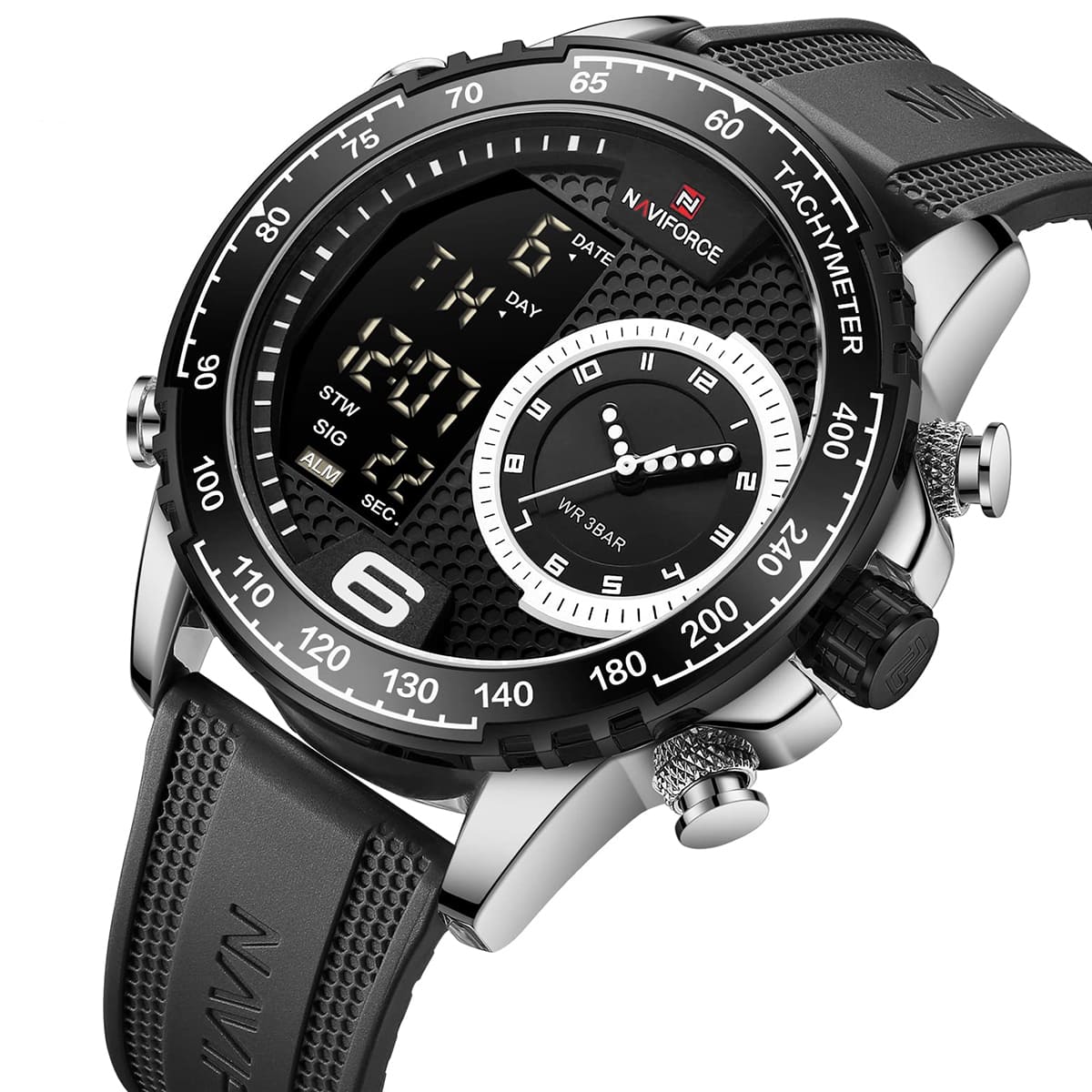 ساعة نافي فورس رجالي NF9199T-S-W-B