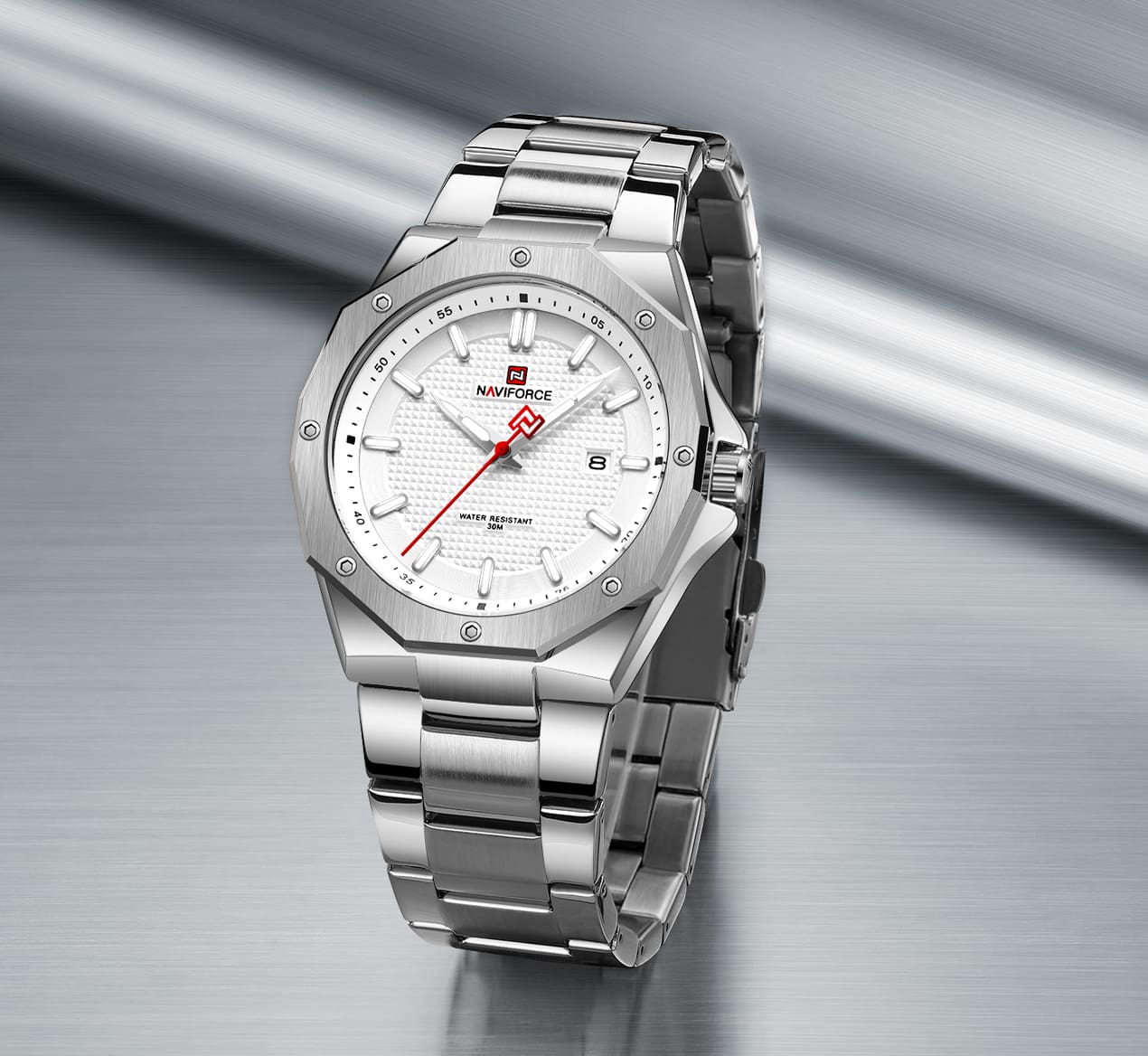 ساعة نافي فورس رجالي NF9200S-S-W