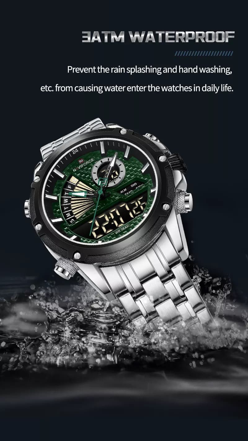 ساعة نافي فورس رجالي NF9205-S-GN