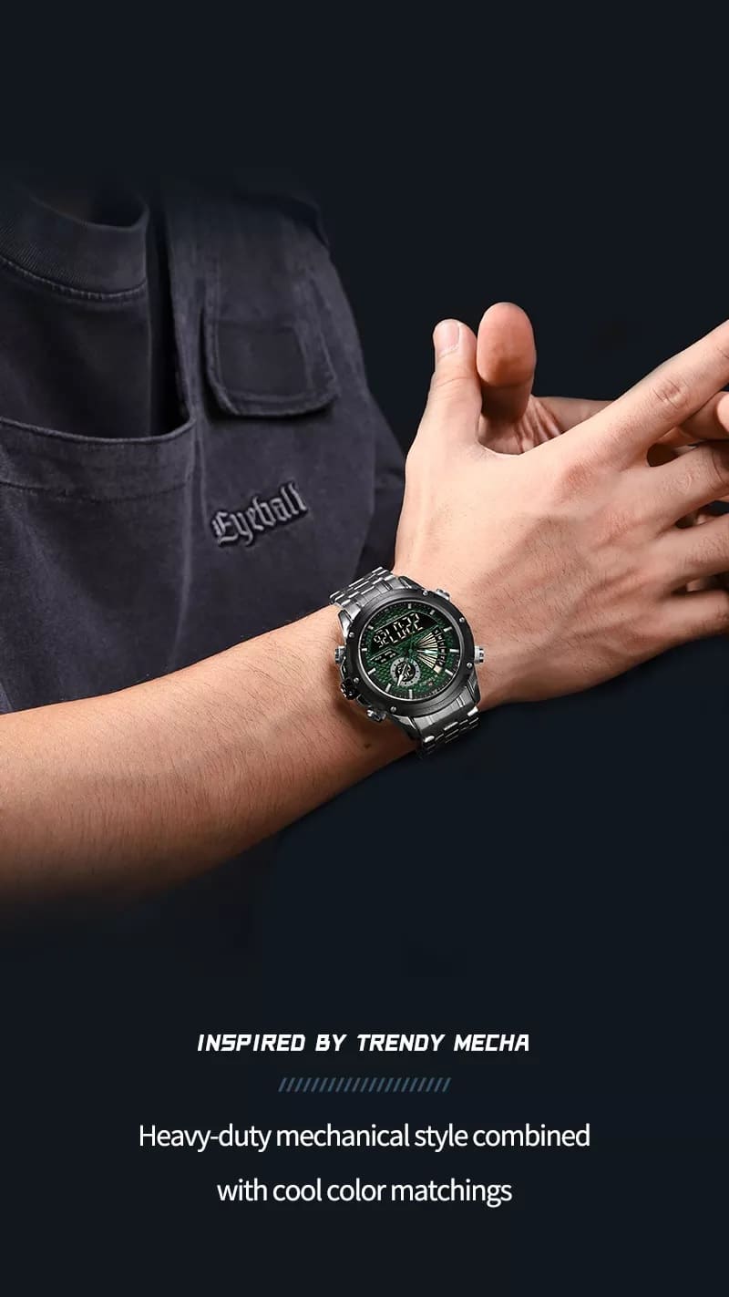 ساعة نافي فورس رجالي NF9205-S-GN