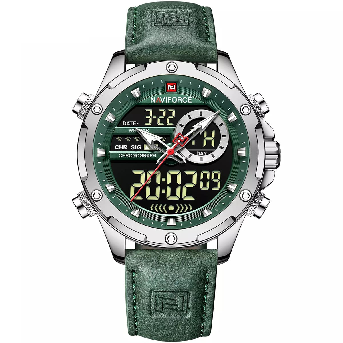 ساعة نافي فورس رجالي NF9208-S-GN-GN