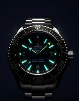 Omega Seamaster Planet Ocean 6000M Co Axial Master Chronometer Blue Dial Silver Steel Strap Watch for Men - 21530462103001
